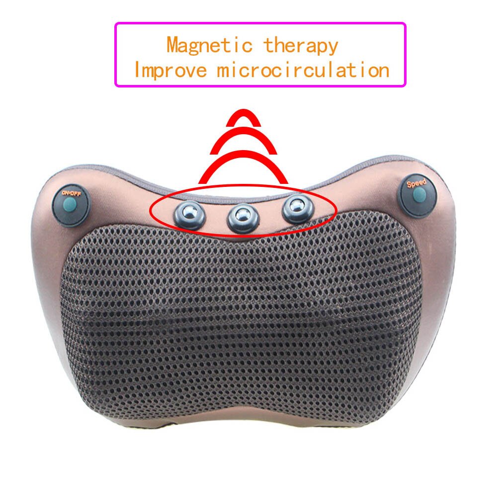 Multifunktionel afslapningsmassage pude skulder ryg infrarød varme vibrator elektrisk æltning til shiatsu nakkemassage