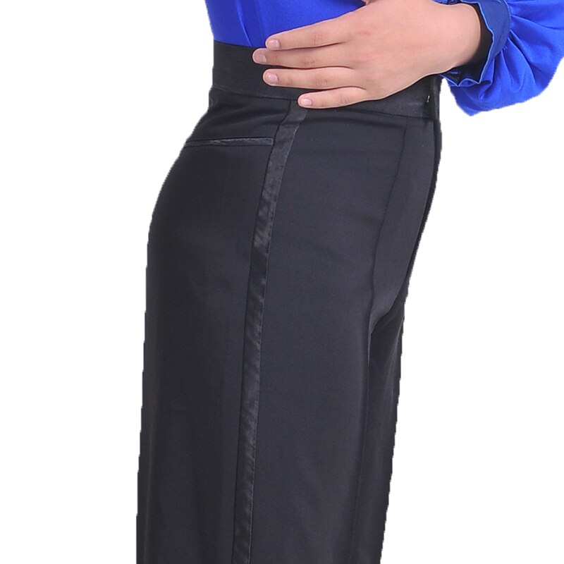 Professionelle Männer Schwarz Latein tanzen Hosen Jungen Erwachsene Satin- Ballsaal tanzen Hosen Salsa Tango Rumba Samba Cha Cha Latein Schlauch