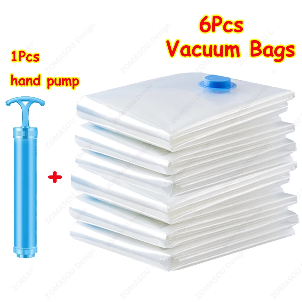 1-24Pcs Vacuum Storage Bags Vacuum Seal Bag Reusable Space Saving Bags Folding Compressed Organizer Bag For Clothes Bedding: XXL / Brown