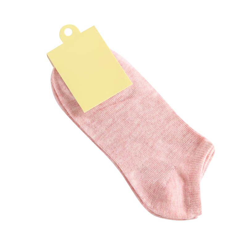 Damestrømper lavt skåret ankel afslappet tynde korte sokker ensfarvede sokker til sommer forår  h9: Lyserød