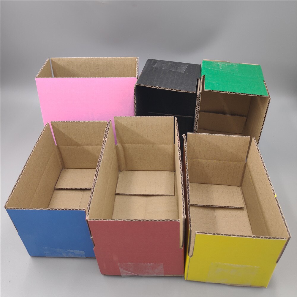 13*8*9cm 50 stücke bunte verrotten rosa schwarz grün gelb kleine Karton Verpackung Kasten, wellpappe Kasten