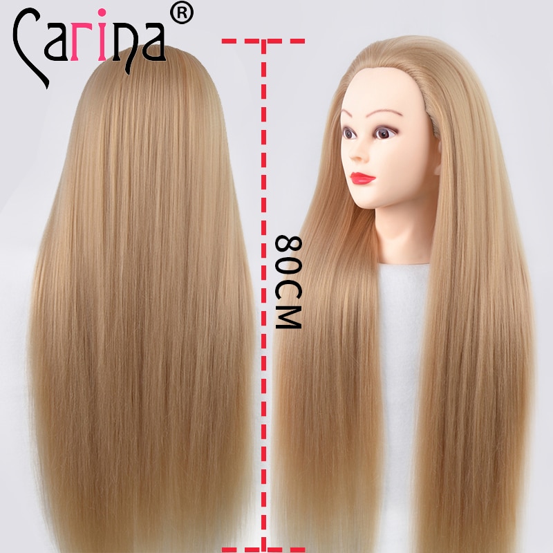 80cm kappershoofden voor kapsels lang dik haar mannequinhoofd styling trainingshoofd kapper cosmetologie