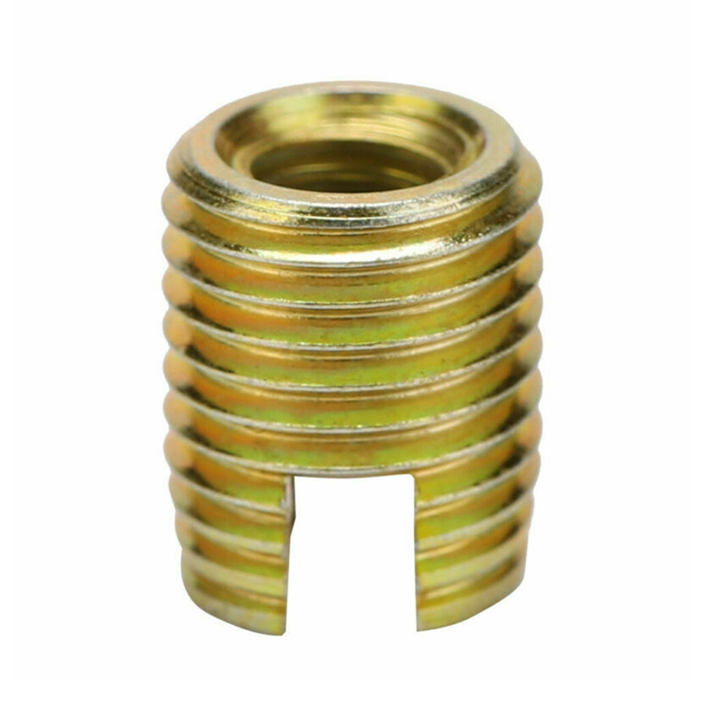 50Pcs Self Tapping Slotted Thread Insert M3-M12 M4 M5 M6 M8 M10 Carbon Steel Thread Repair Insert Combination Set Assortment