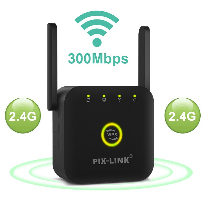 Ripetitore WiFi 5G segnale amplificatore WiFi Wireless 5Ghz Wi Fi punto di accesso Extender a lungo raggio 1200Mbps Booster Home Wi-Fi Internet: US Plug / 2.4G 300M black