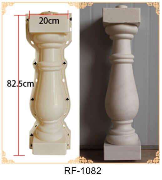 Reusable Strong ABS Classic Beautiful Round Bottle Shape Balcony Gardening Concrete Gorgeous Precast Baluster PlasticMold: RF-1082