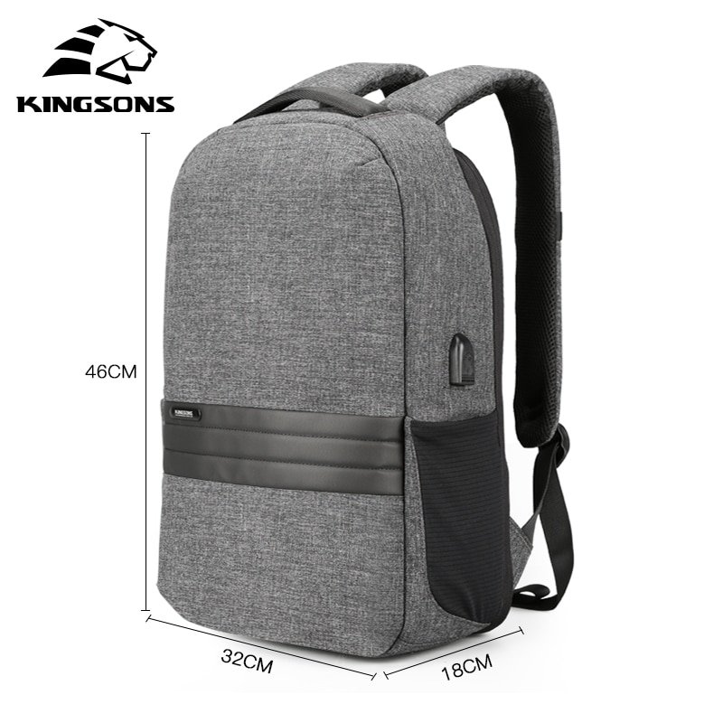 Kingsons laptoptas 15.6 voor mannen vrouwen waterdichte mochila notebook 15 inch laptop rugzak dagelijkse casual rugzak dubbele schouder