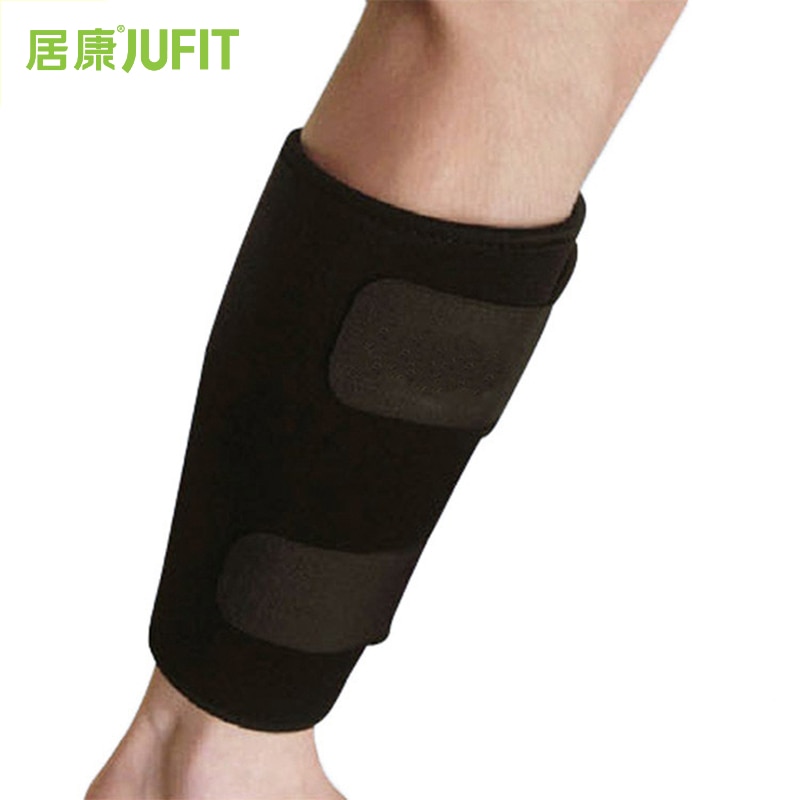 JUFIT Sports Safety Soccer Protector Leg Shin Guard Breathable Calf Compression Brace Support