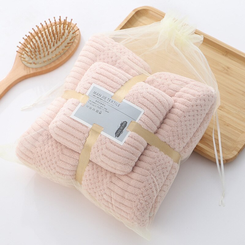 Jivetulu Badhanddoeken Voor Volwassenen Zachte Microfiber Strandlaken Badkamer Handdoek Set Luxe Kleine Handdoek Grote Douche Handdoek Set: Salmon pink