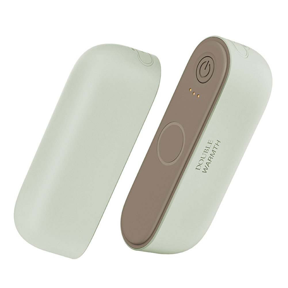 2-in-1 magnetischer elektrischer Handwärmer, 3000 mAh, wiederaufladbarer Handwärmer, tragbarer Handwärmer, Jagd, Golf, Campingausrügestochen, warme: Grün