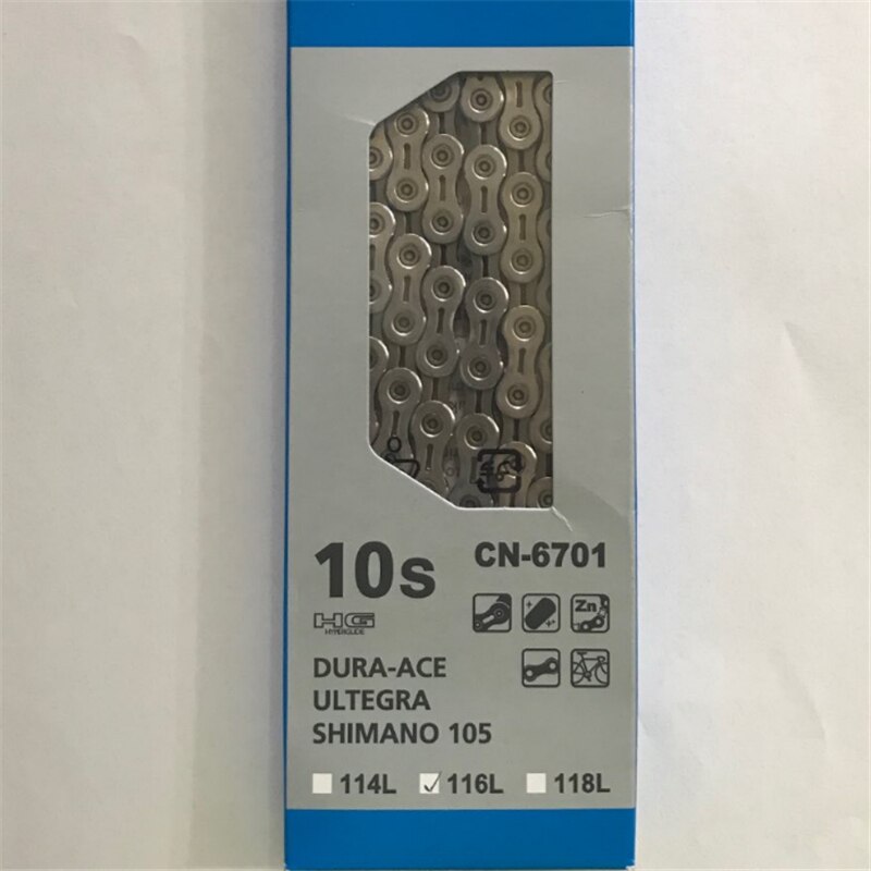 Dura-Ace Ultegra 105 CN-6701 Road Bicycle HG 10 Speed Chain Lightweight Chains 116L Bike Parts