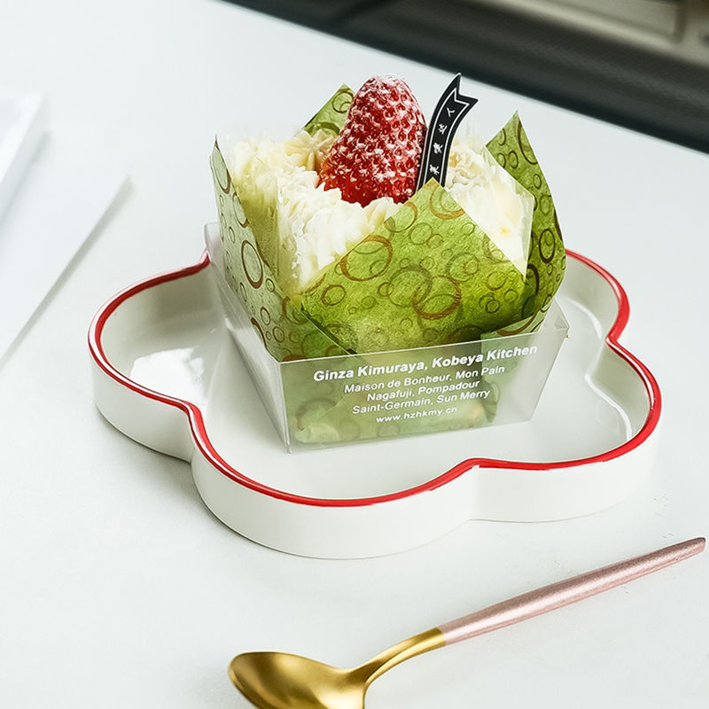 Toast Bread Shaped Plato Ceramica Cute Flower Shape Salad Dessert Snack Sushi Plates Dinner Butter Baker Dishes