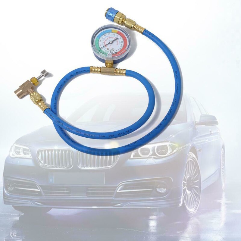 Automobile R134A Air Conditioning Refrigerant Charging Hose With Pressure Gauge Car Air Conditioning Repair Tool Car Accessories: A