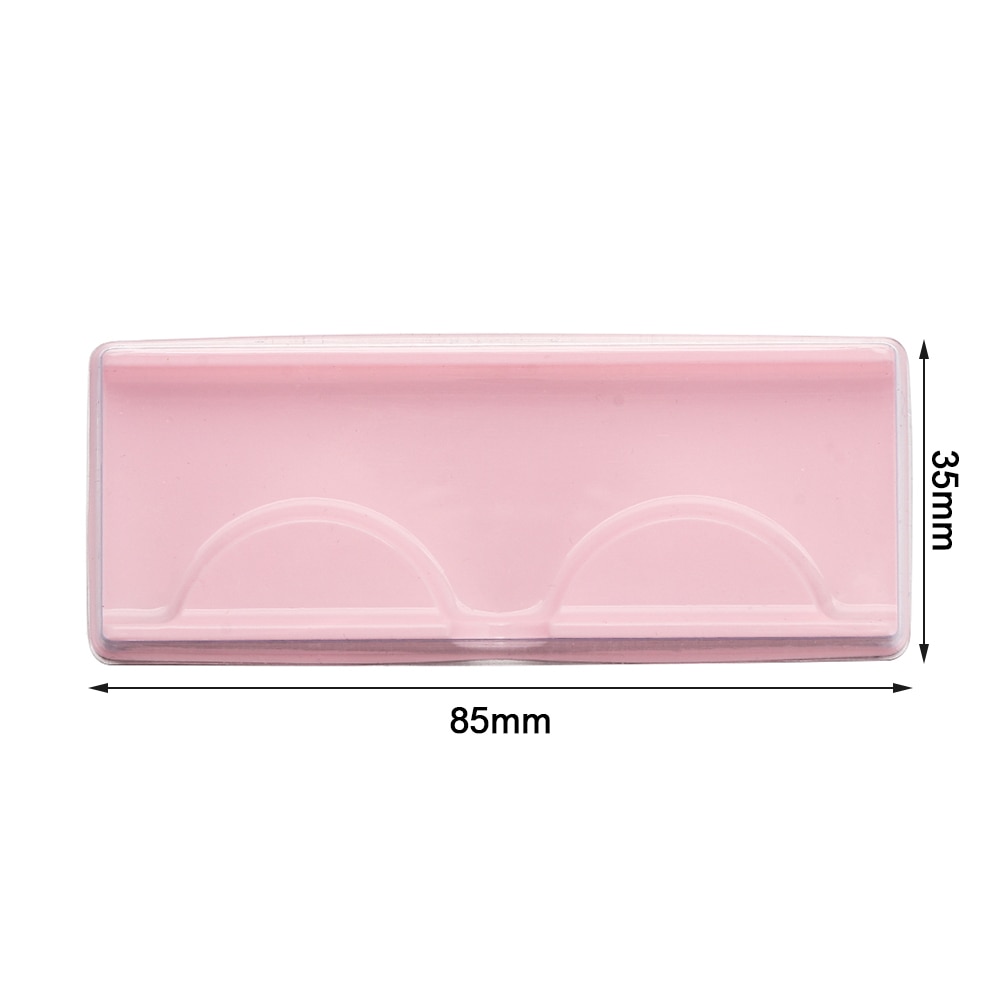 New1/ 5/10Pcs Wimpers Verpakking Dozen Wimpers Houder Doos Wimpers Verpakking Transparante Deksel Roze Trays Eye Lash lade Clear Case