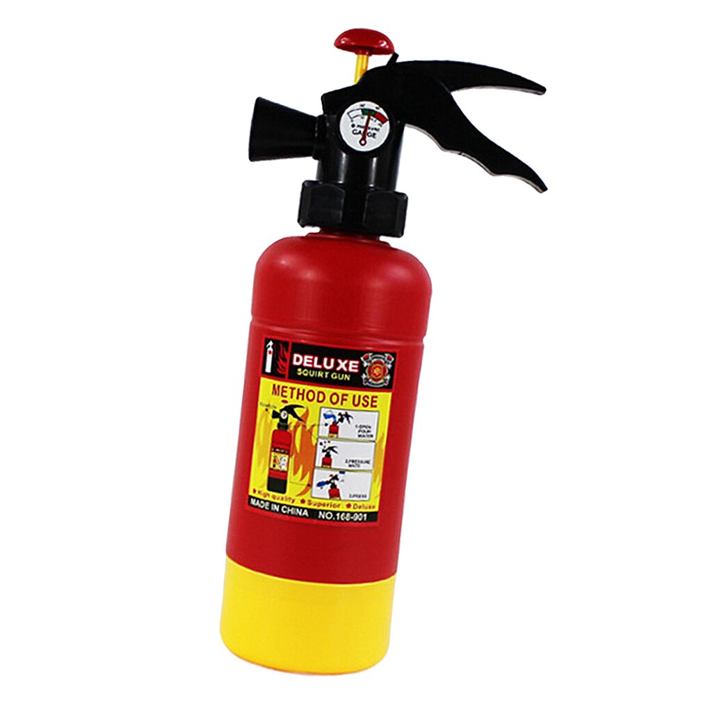 Plastic Water Squirt Fire Extinguisher Boy Beach Pool Fun Kid Toy Pretend Play Games