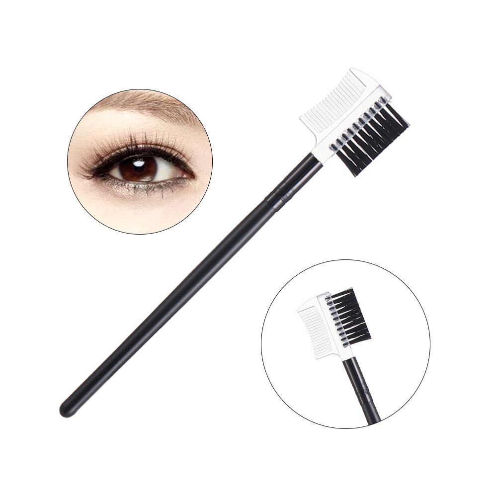 2 in1 Dual Purpose Eyelash Comb Pink Black Eyelash Eyebrow Brush Comb Eye Makeup Tool Eyelash Extension Tool: 5