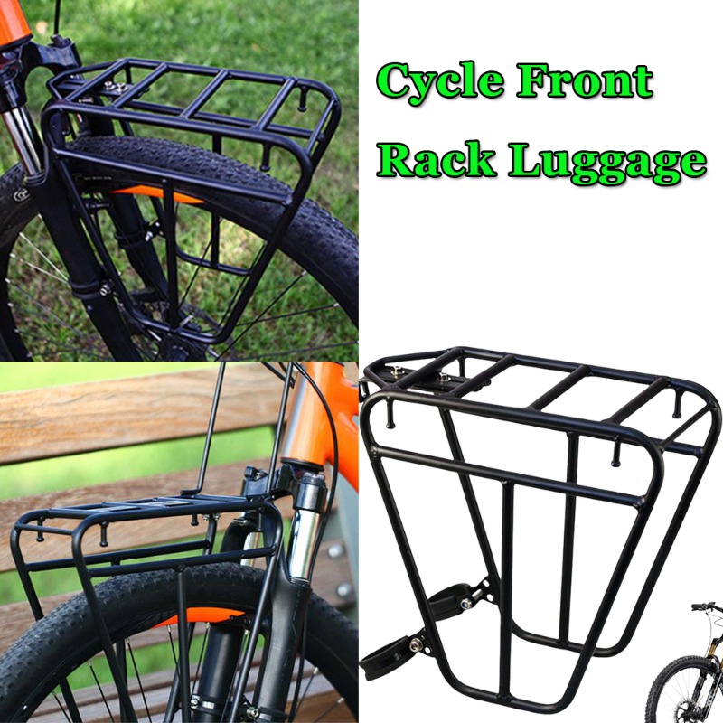 Road Bike Front Cargo Rack Bicycle Front Fork Luggage Bracket Adjustable MTBs Bike Side Mount Bag Stand for Cycling Accessories