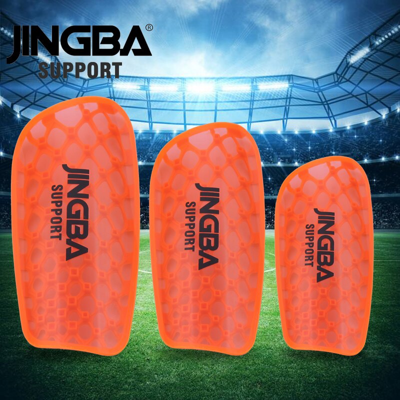 Jingba support 1 par skindpuder børn / voksen fodboldtræning fodbold skinnebenbeskyttere protege tibia fodbold adultes skinnebeskytter