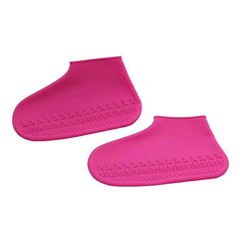 Unisex Materiaal Schoenen Beschermers Regen Laarzen Voor Indoor Outdoor Regenachtige Dagen Waterdichte Schoen Cover Siliconen: Roze