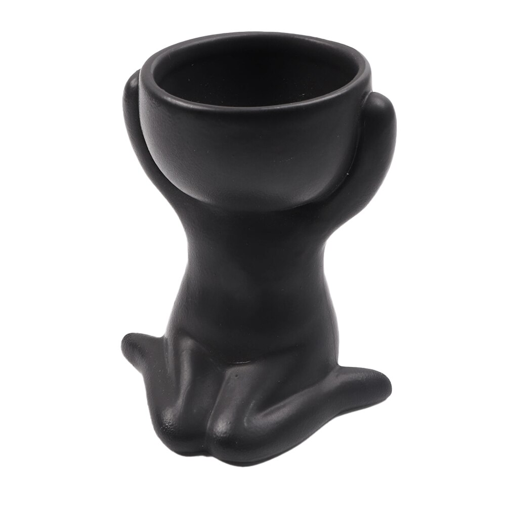 Little People Body Art Flower Pot Nordic Ceramics Desktop Window Crafts Home Decorat Ornaments Plant Pot Vase: TYPE 3 COLOR 1