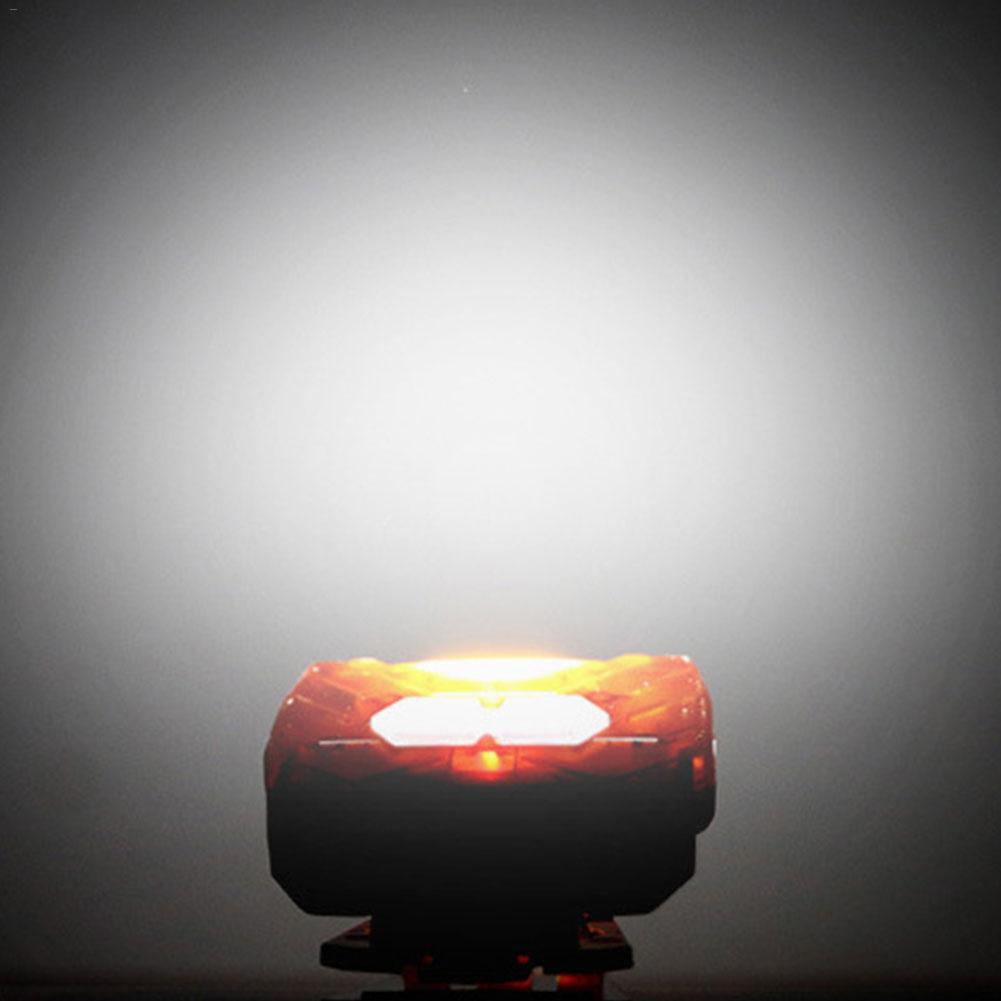 Led-koplamp met clip, lichtgewicht, usb-oplaadbaar, cob-koplamp met inductieve hoofdlamp voor nachtvissen