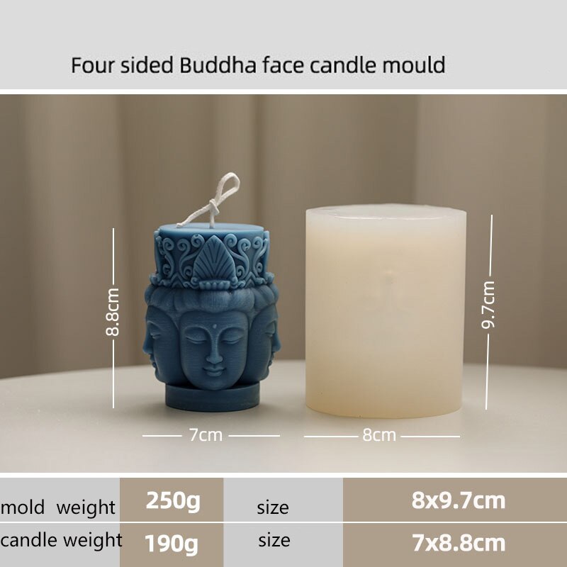 Moule en plâtre de grande taille pour Statue de bouddha, Sakyamuni, Sculpture, bougie, en Silicone, Bodhisattva, bénédiction en béton, artisanat: C-mold