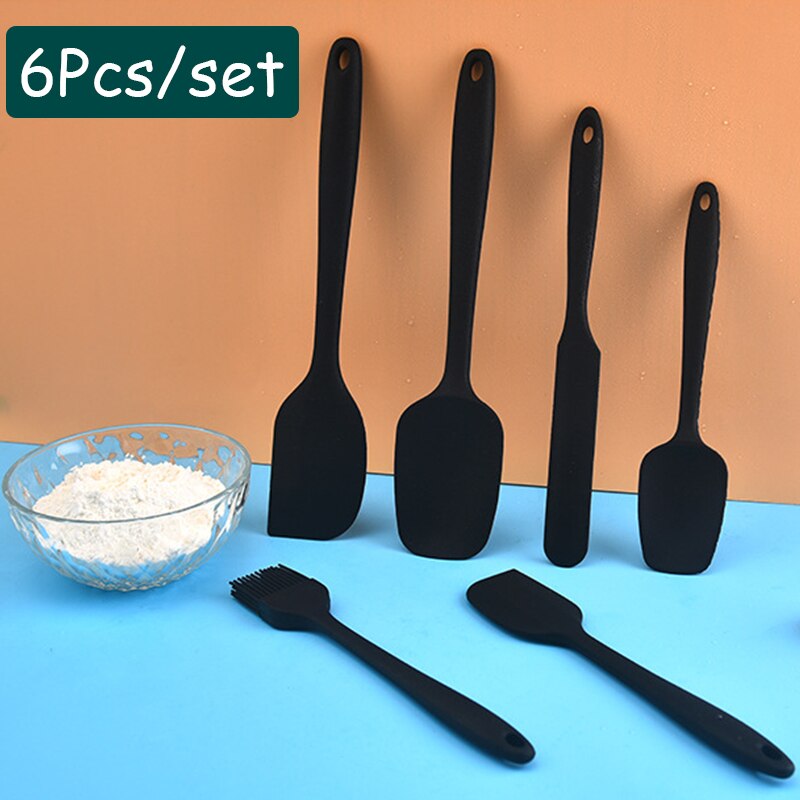 Silikon Kochen Spachtel Set Gebäck Kuchen Butter Cookie Schaber Pinsel Backen Mischen Werkzeuge Kithchen Utensilien Antihaft Spatel Set