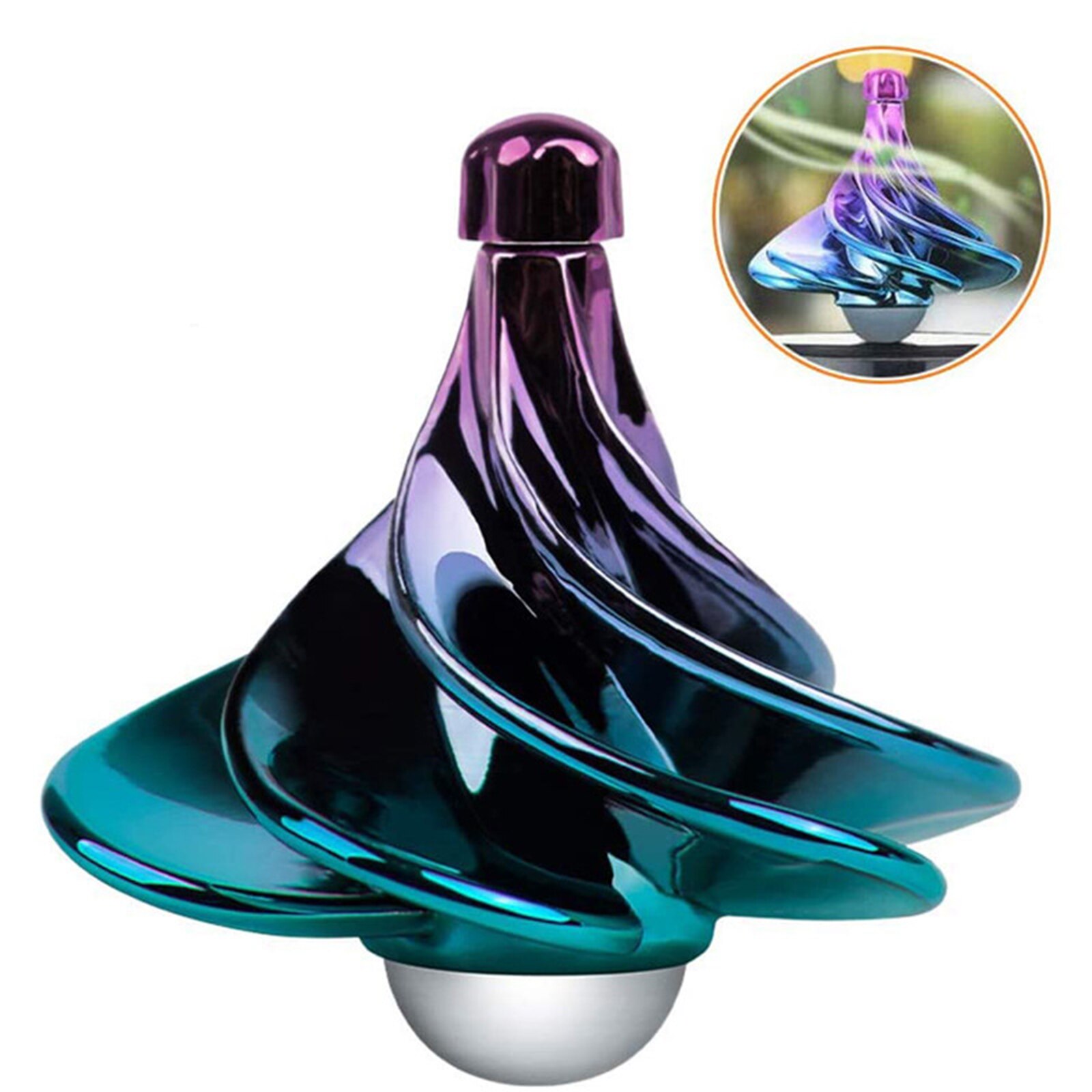 Whriling Top Wind Gyro Draagbare Wind Blow Turn Gyro Desktop Decompressie Speelgoed Lbv