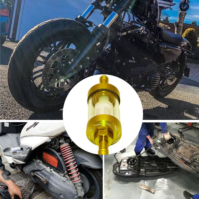 Universal 8mm gass filterrenser for motorsykkel pit dirt bike atv olje gassfilter universal 8mm oljerenser