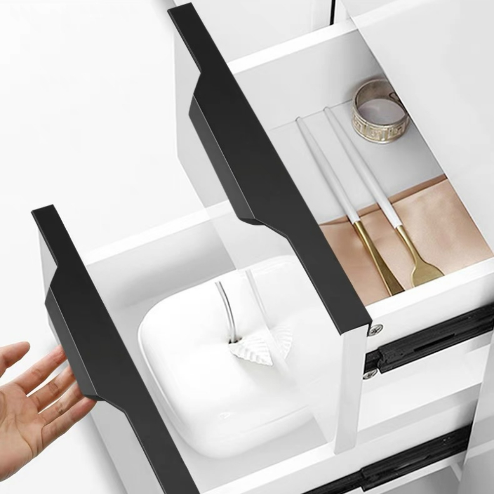 Maniglie nascoste Maniglie lunghe per armadi da cucina Manopole per cassetti in lega di alluminio Maniglia per porta dell'armadio Maniglie per armadi