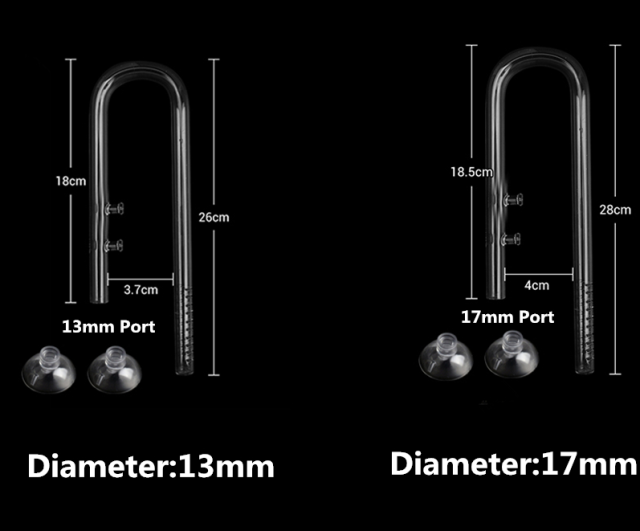 Woda akwariowa akwarium z roślinami szklany odpływ odpływ lilia 12/16mm 16/22mm, Skimmer powierzchniowy: Lily Inflow / 17MM