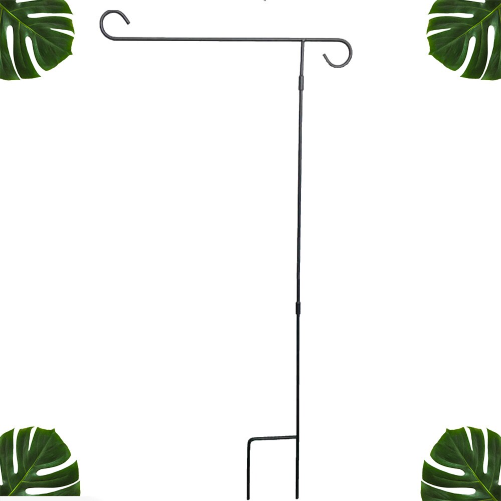 Asta de bandera de hierro duradera, soporte de carteles, soporte para banderas, para jardín, 1 unidad