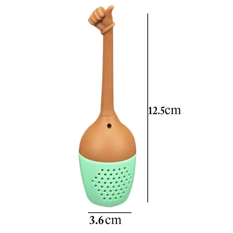 5 st teinfuser roliga handgester teinfuser svart tesil silikon lösblad örtkryddhållare tebryggningsverktyg