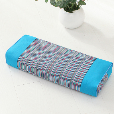 Coarse Buckwheat Hull Pillow Core Bedding Cervical Health Pillow Protect Body Cervical Spine Comfortable Pillow Single Adult: Blue