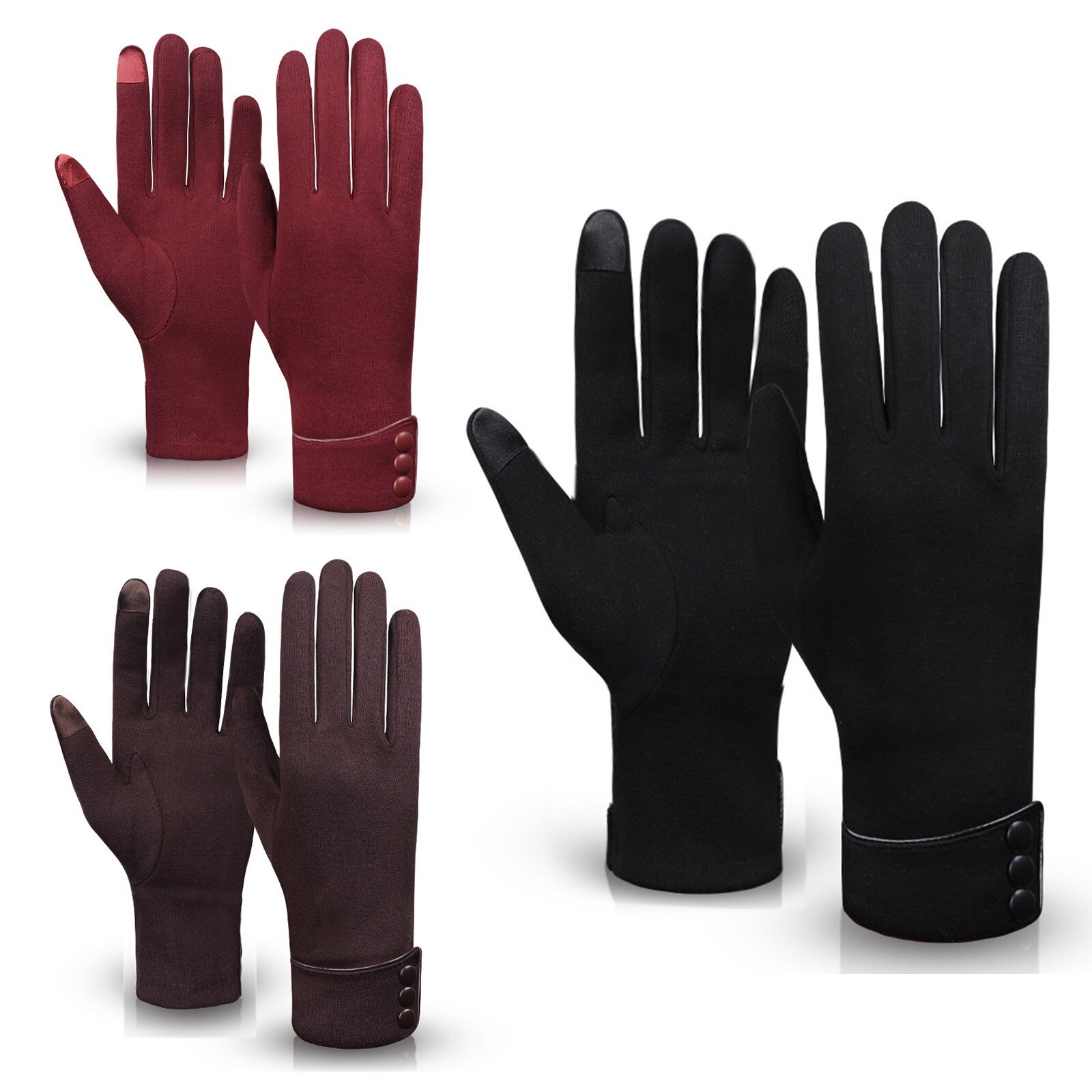 Meisjes Winter Handschoenen Warm Touchscreen Handschoenen Winddicht Handschoenen Van 3 Pairs Baby Stuff Accessoires Перчатки Новый Год