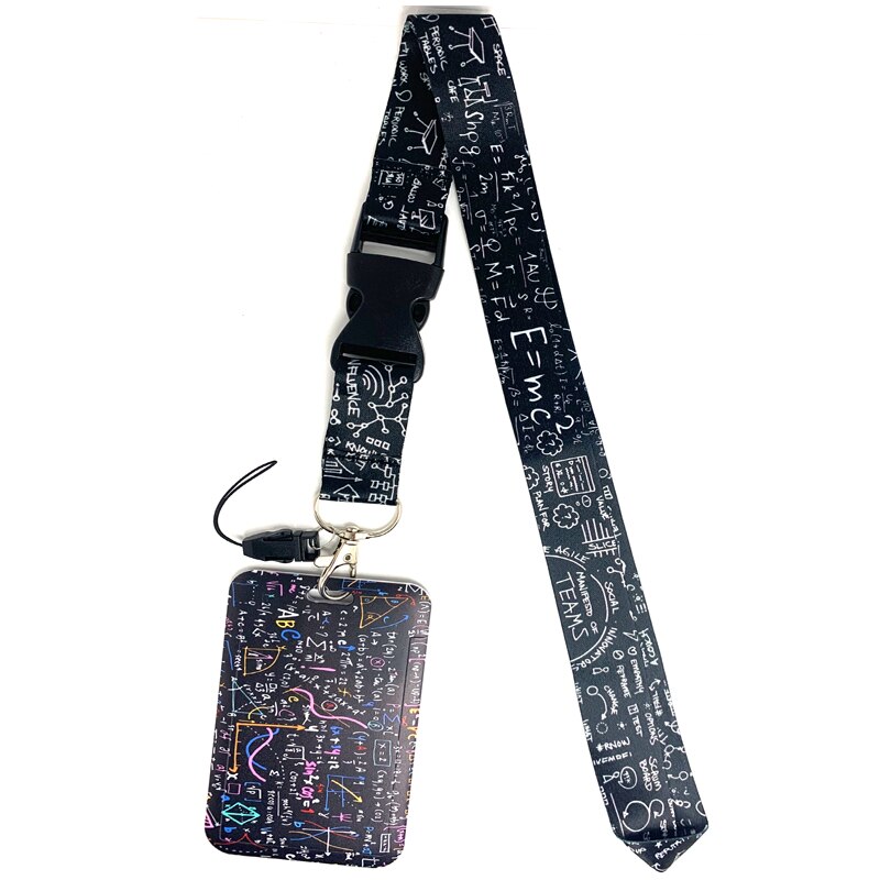 Advanced Mathematical Formula Neck Straps Lanyards For Keys Keychain ID Card Holder Badge Hang Rope Lariat Lanyard Key Chain