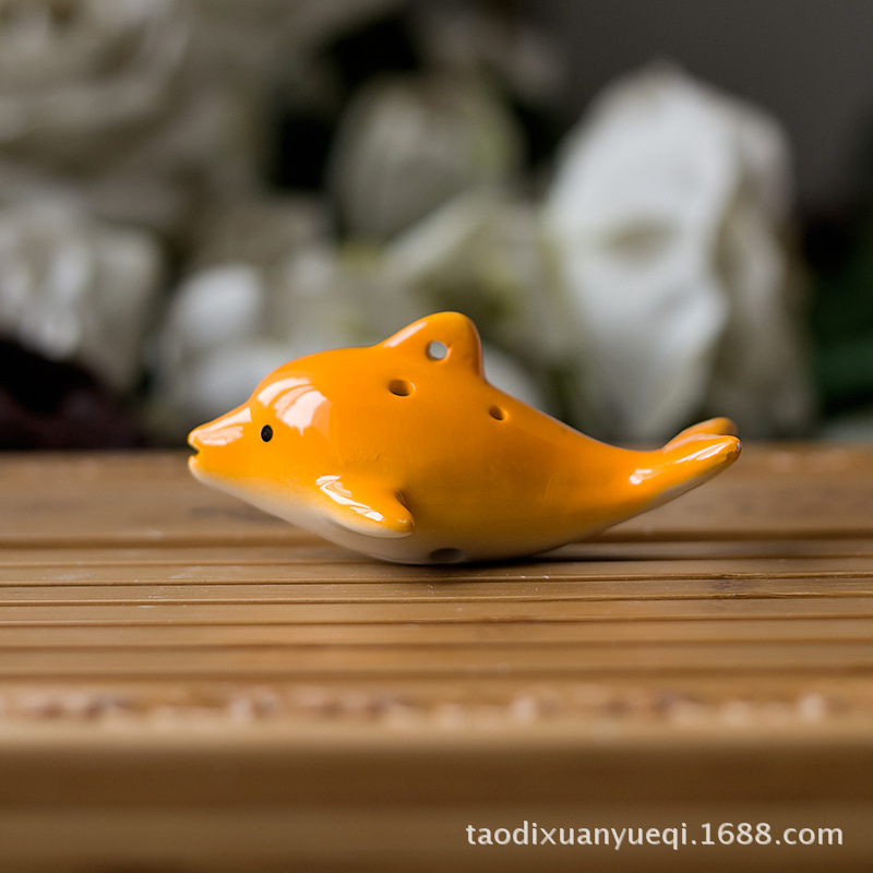 6 trous Ocarina mignon dauphin modélisation couleur sélectionnable
