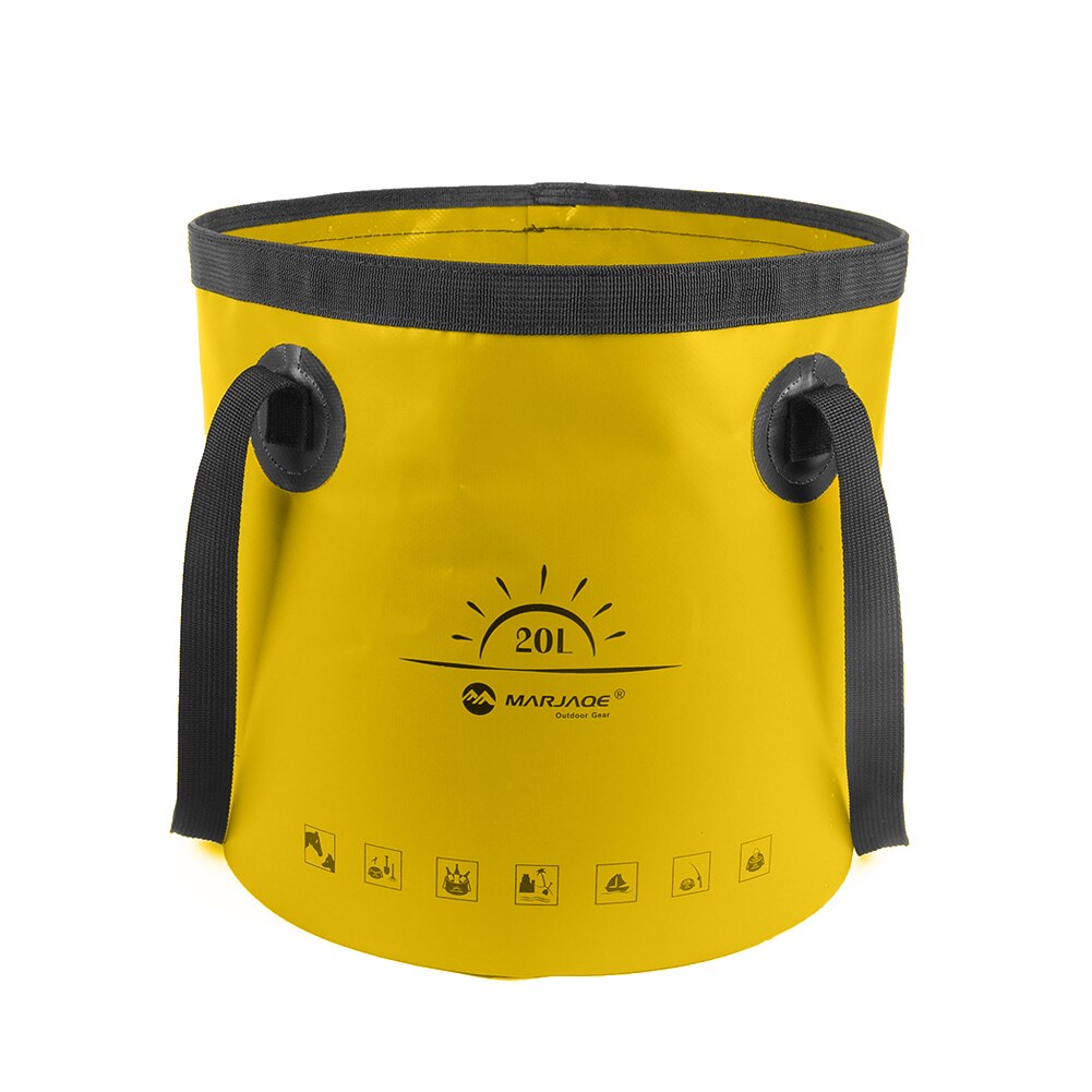 Food Grade Car Water Tank Container Folding Water Container Outdoor Camping Portable Car Driving Water Tank Container: Yellow