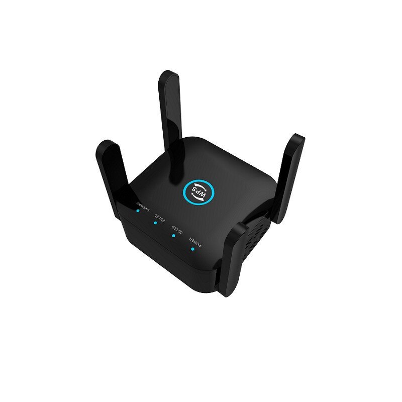 1200M Dual Frequenz Drahtlose WiFi Verlängerung Routing Verstärker WIFI Signal Verstärker Hause Büro: Schwarz / uns-Stecker