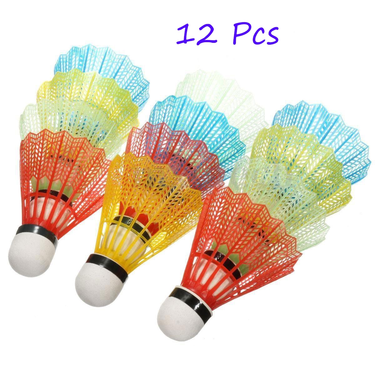 Relaxdays badminton shuttles, set van 8, lichtgevend, met