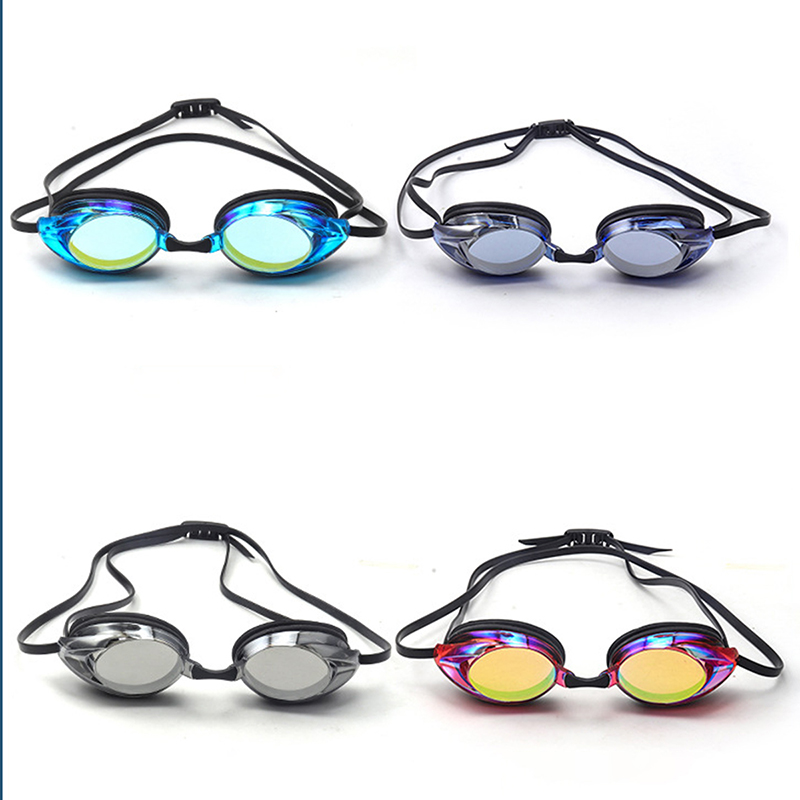 1 Stück Schwimmbrille – Schwimmbrille, mit Ohrstöpseln, professionell, beschlagfrei, kein Auslaufen, UV-Schutz, Weitsicht-Schwimmbrille für