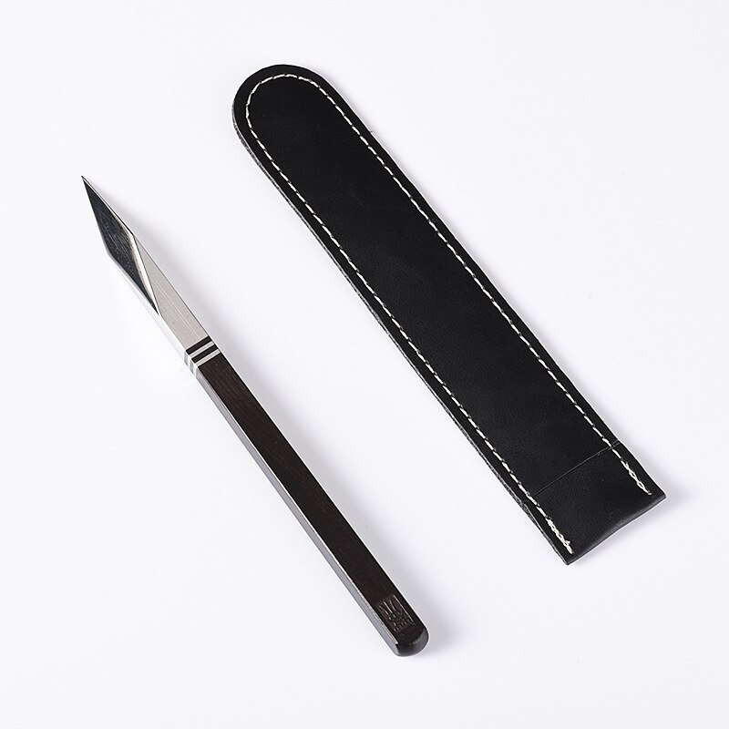 The tea knife Stainless steel Damascus pu-erh tea by hand Wooden handle pry tea cone parts Teaware