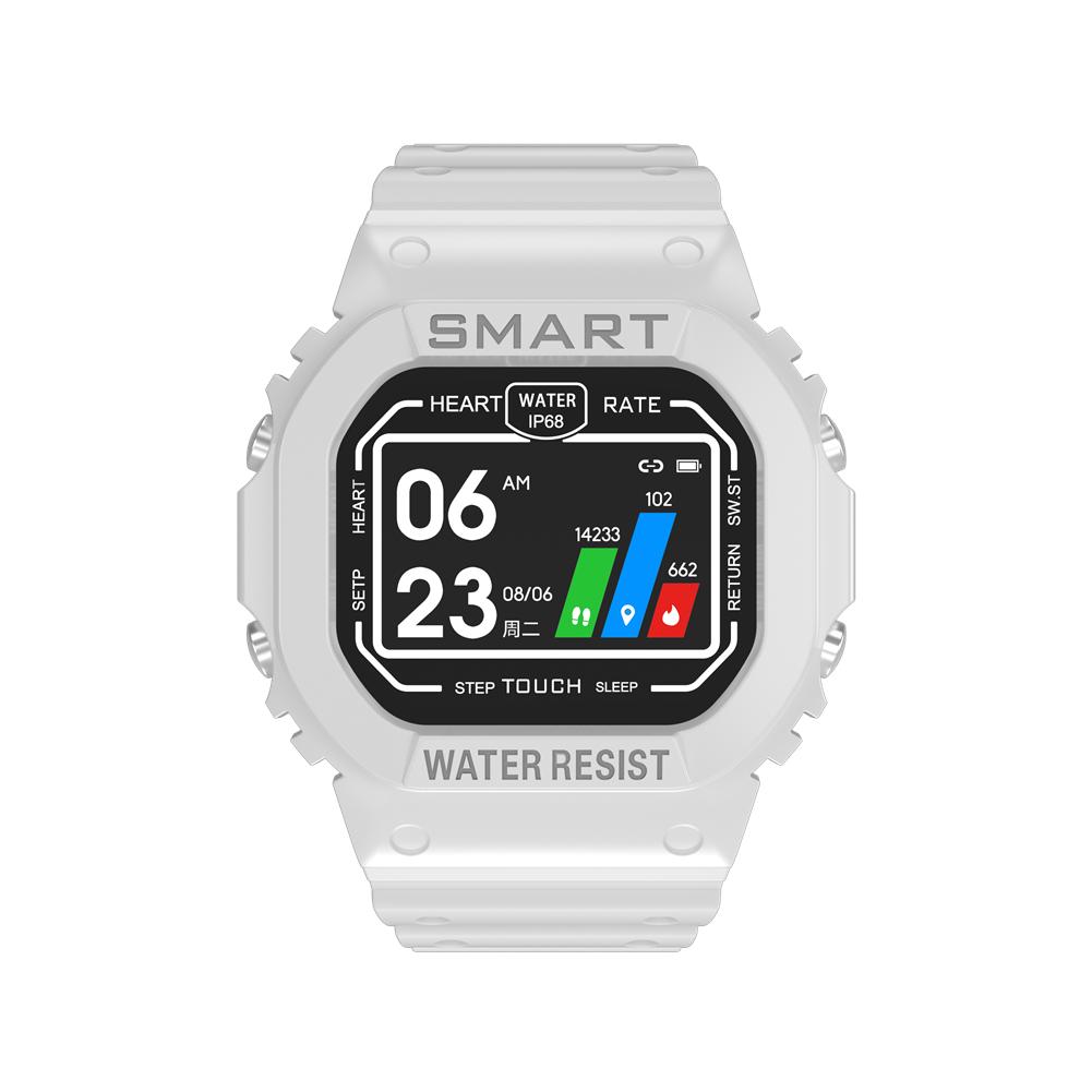 Multifunctional Smart Watch IP68 Waterproof Fitness Sports Watch Pedometer Phone Information Reminder Sports Watch: White