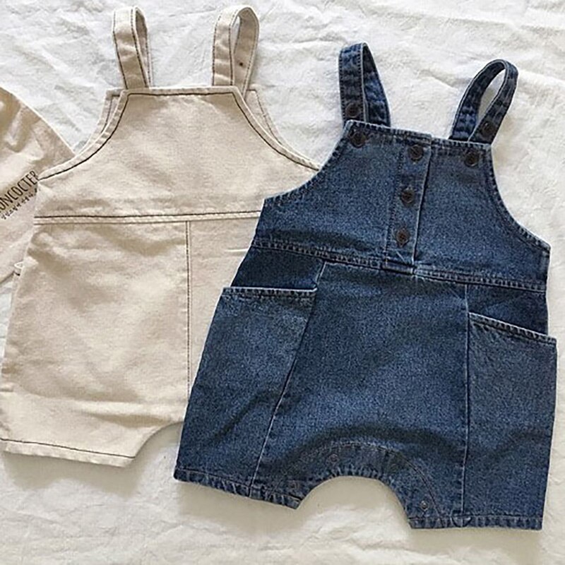 MILANCEL summer kids clothing Korean girls boys overalls girls jumpsuits solid children clothes