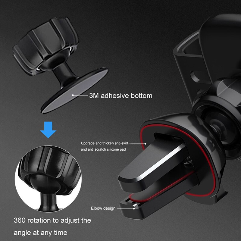15W Car Wireless Charger Phone Holder Air Vent Gravity Stand Holder for iPhone Samsung Stand QI Fast Wireless Charging