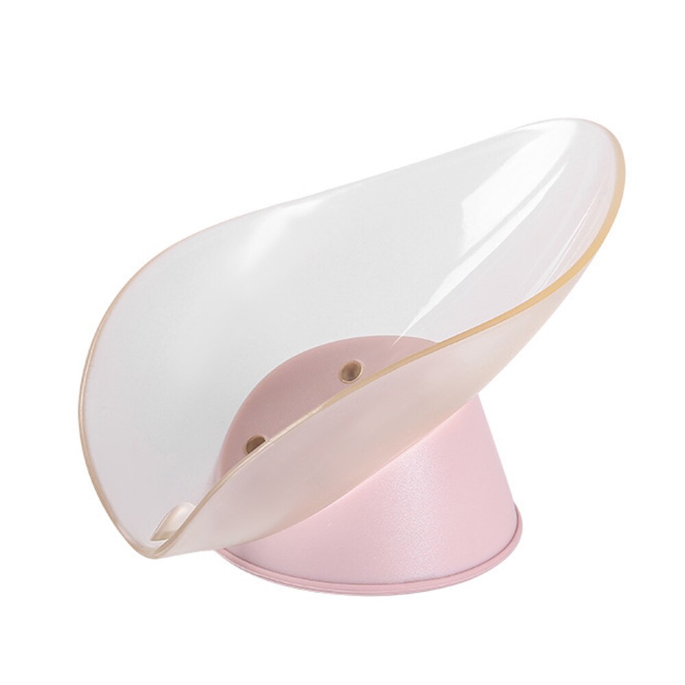 Self-Adhesive Soap Sponge Holder Drain Box Tilt Storage Drying Rack Dishes Bathroom Clean Finishing Tools Drying Boxes: Pink