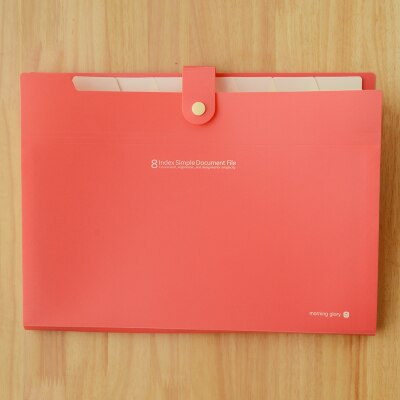 Mærke vandtæt bog  a4 papir arkivmappe taske harmonika stil dokument rektangel kontor hjemmeskole farve tilfældig: Rød 12 gitter