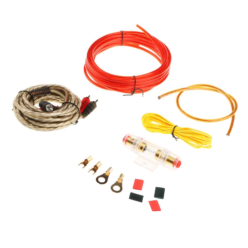 Car Amplifier Wiring Kit Audio Subwoofer Sub Power AMP RCA Cable AGU FUSE