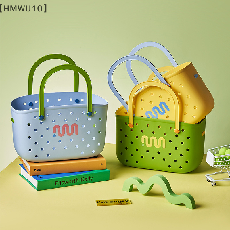 Handheld badmand Uitneembare boodschappenmand Badkamer Huishoudelijke artikelen Opbergmand Badhuis Speelgoed Snack Plastic Organizer