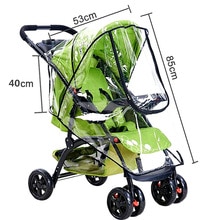 Waterproof rain cover for baby stroller accessories Transparent Windproof raincoat for baby cart Zipper opens Baby Carriages