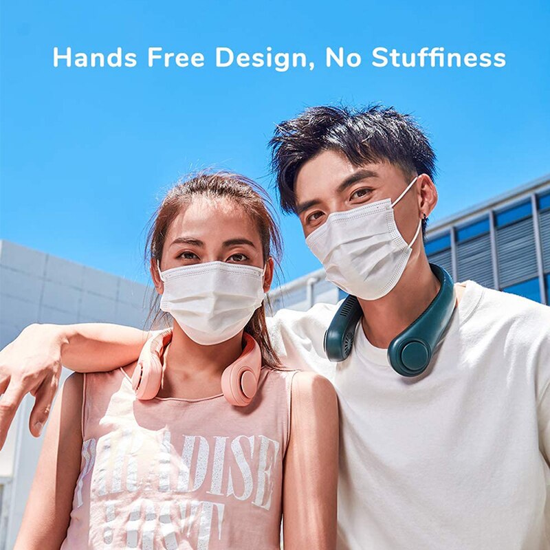 XIAOMI MIJIA Fan Blattloser Ventilator Blattloser Neck Fan Usb Lade Faul Stumm Mini Hängen Neck Kleine Fan Lüfter Dehnbar